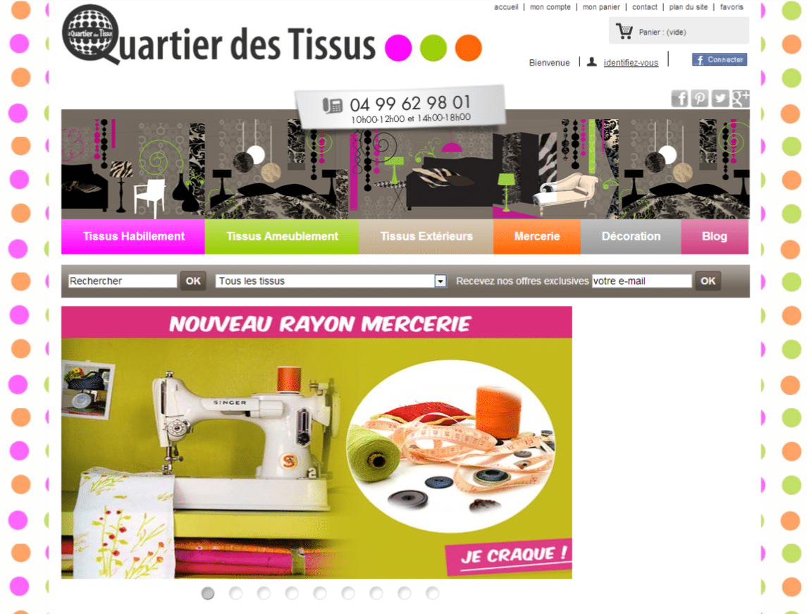 quartier des tissus site e-commerce