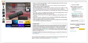 Fiche Fire TV Stick